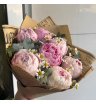 Букеты с пионами «Розовое мороженое »