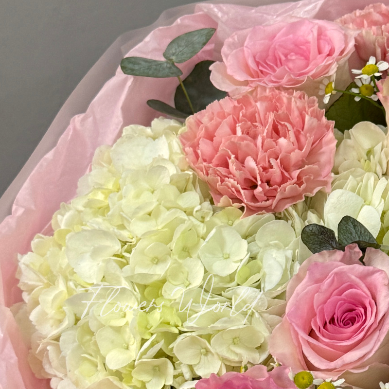 Сборный букет «Алый закат» 2