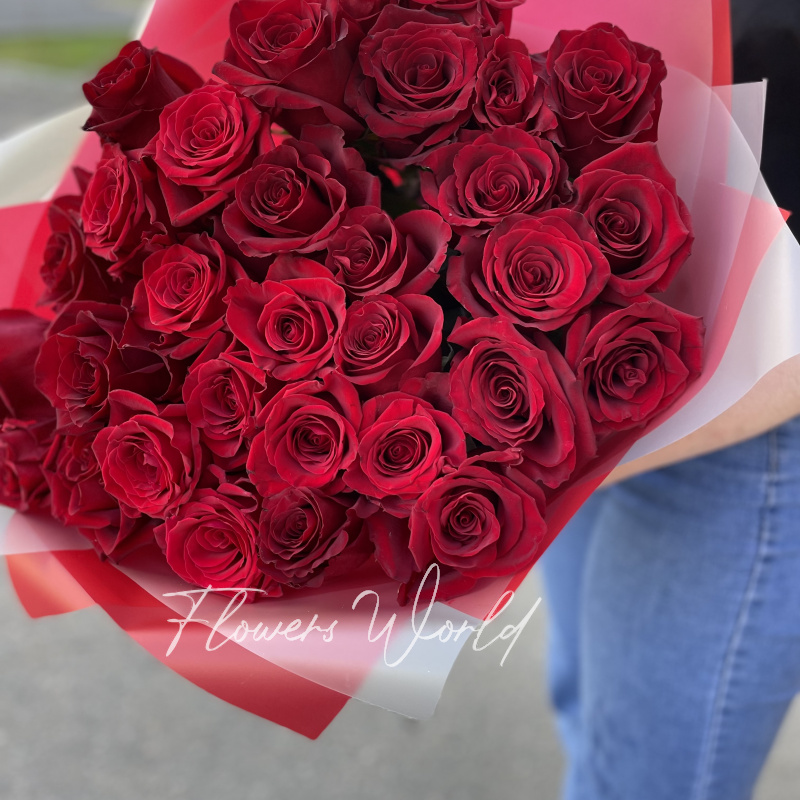 Монобукет «Из 31 красной розы» 1