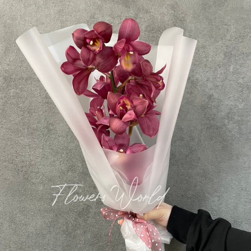 Монобукет «Орхидея цимбидиум для вазы»
