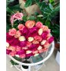 Букет из разноцветных роз «Привет любимой»