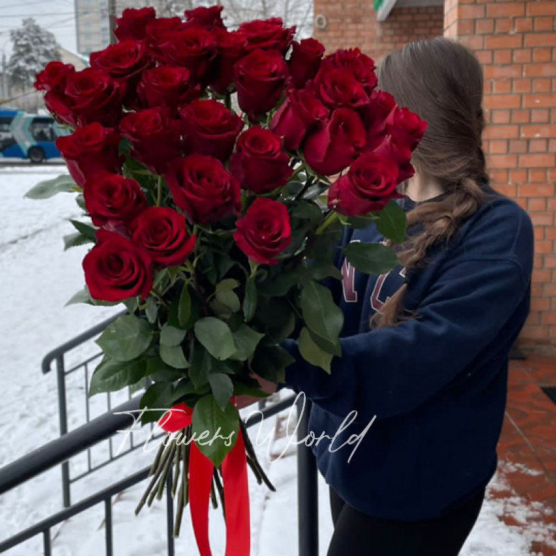 31 Роза на ленте 