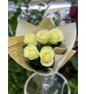 Монобукет «Комплимент из белых высоких роз» 3