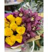 Букет «Из желтых роз и орхидей» 3