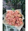 Монобукет «Букет из 31 горчично - персиковой розы»
