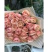 Монобукет «Букет из 31 горчично - персиковой розы» 1